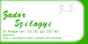 zador szilagyi business card